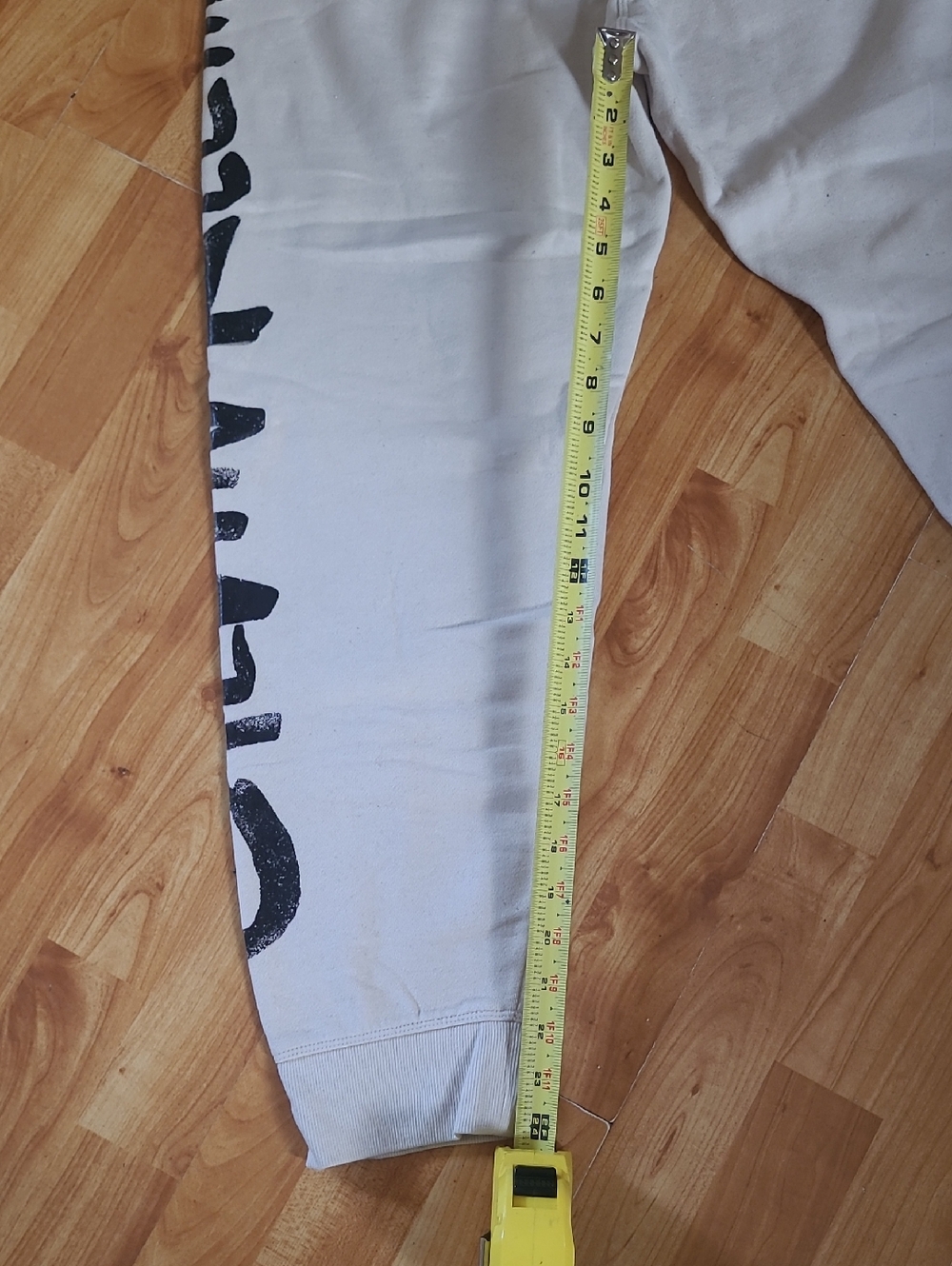 Calvin Klein Performance Cream Joggers with Black Logo Accent - Picture 4 of 5